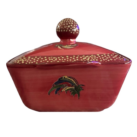 BLUE JEAN CHEF Ceramic Casserole Dish W/ Lid Rooster 1.5QT - Picture 3 of 7